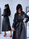 MELNS, faux leather trench coat "POWER" FL08